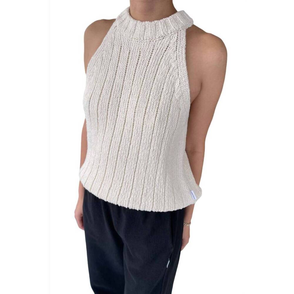 NEW LE BON SHOPPE claire cotton sweater tank in naturel